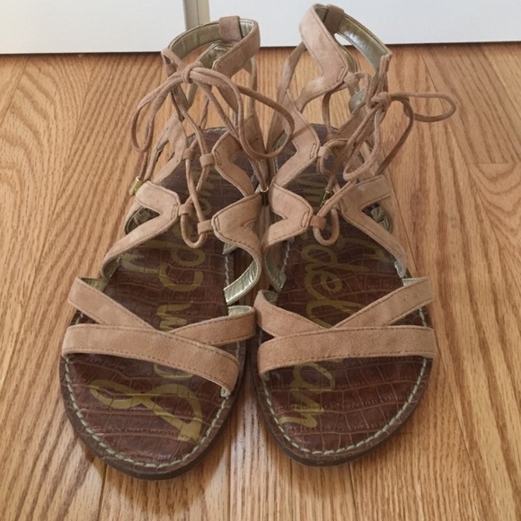Sam Edelman Shoes - Sam Edelman Tan Leather Lace-up Gemma Sandals